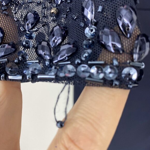 NWOT Alex Evenings Women's Long A-Line Sweetheart Neck Rhinestone Beaded Size 12 - Picture 5 of 10